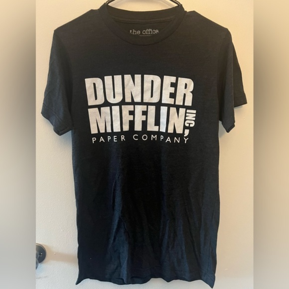 The‎ Office  Dunder Mifflin Paper Company Gray Unisex T-Shirt Sz S Gift Dwight